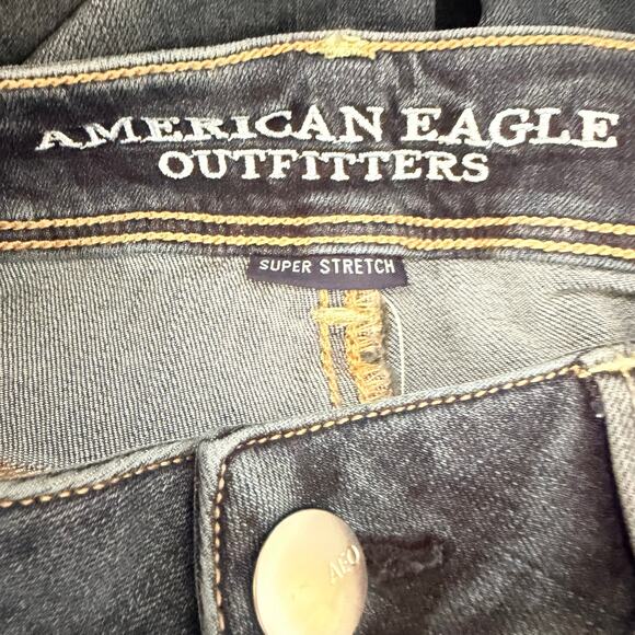 NWT American Eagle Outfitters Kick Boot Dark Shadow Mid Rise Jeans Womens Size 8 - Picture 6 of 13
